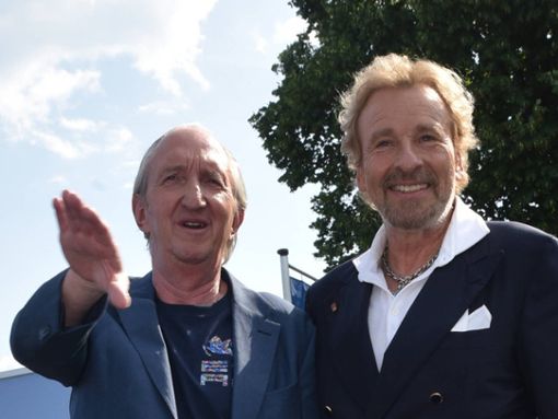 Mike Krüger (l.) und Thomas Gottschalk sind seit mehr als vier Jahrzehnten eines der bekanntesten Duos im deutschen Fernsehen. Auch privat verstehen sie sich gut. Foto: imago/Manfred Siebinger