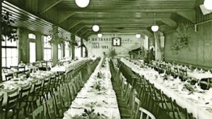 Der festlich geschmückte Gartensaal, im Jahr 1963 aufgenommen Foto: Hafner/privat