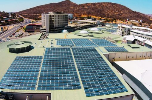 Der weltweit tätige Solargroßhändler Krannich Solar aus Weil der Stadt war bei der Fotovoltaikanlage auf Namibias größter Einkaufsmeile mit von der Partie. Foto: Krannich Solar