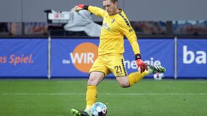 Beim SC Freiburg hat Florian Müller eine hervorragende Saison gespielt. Torwart Florian Müller strebt den Wechsel zum VfB an. Foto: Baumann
