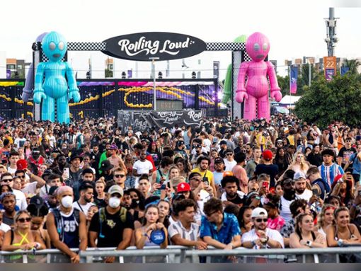 In diesem Jahr auch in Deutschland am Start: Das legendäre Rolling Loud-Festival - hier 2022 in Miami, Florida. Foto: imago/ZUMA Wire