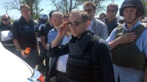Sorgenvoller Blick: Außenminister Heiko Maas Anfang Juni in der Ostukraine. Foto: dpa