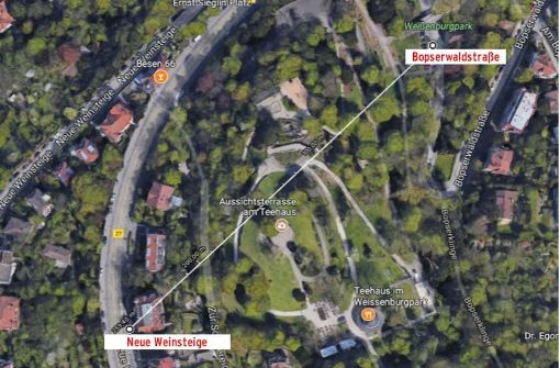 Brandstifter am Werk: Zwei Tatorte am 5. Juli und 20. Juni sind nur 260 Meter Luftlinie entfernt Foto: Google Maps