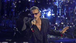 Sänger Dave Gahan bei einem Auftritt von Depeche Mode im Rahmen des Sanremo-Festivals im Februar 2023. Foto: IMAGO/ZUMA Wire/Sheila Gallerani