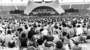 Es war das erste Rockkonzert in der Stadiongeschichte: Im Juni 1976 spielten die Rolling Stones vor 42 000 Fans in Stuttgart. Foto: Uli Kraufmann
