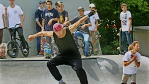 Vor allem Körperbeherrschung war bei den Skate-Open in Göppingen gefragt. Foto: Horst Rudel