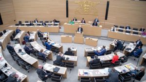 Die Sozialdemokraten wollen eine Maskenpflicht im Landtag in Stuttgart. (Archivbild) Foto: dpa/Sebastian Gollnow