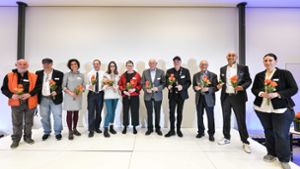 Ein großes Team: Gewinner und Nominierte  für den Ehrenamtspreis Stuttgarter/Stuttgarterinnen des Jahres 2022. Foto: Lichtgut/Max Kovalenko