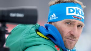 Andreas Stitzl beim Biathlon-Weltcup in Ruhpolding. Foto: dpa