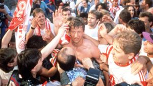 Guido Buchwald, Meisterschaft 1992: Dem VfB Stuttgart treu geblieben Foto: Baumann