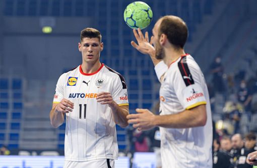 Die Göppinger Sebastian Heymann (li.) und Marcel Schiller sind zwei der  deutschen Nationalspieler aus Württemberg. Foto: imago/Marco Wolf