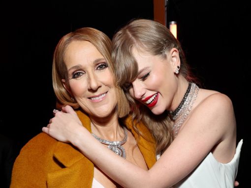 Céline Dion und Taylor Swift bei den Grammys 2024. Foto: getty/[EXTRACTED]: Kevin Mazur/Getty Images for The Recording Academy