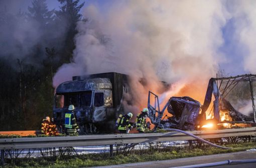 Bei dem Auffahrunfall auf der A7 bei Ellwangen gab es mehrere Schwerverletzte. Foto: 7aktuell.de/Simon Adomat/7aktuell.de | Simon Adomat
