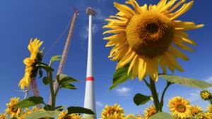 Der Bau einer Windkraftanlage in Brandenburg. Künftig soll dies dank dem europäischen Green Deal  leichter finanzierbar sein. Foto: dpa/Patrick Pleul