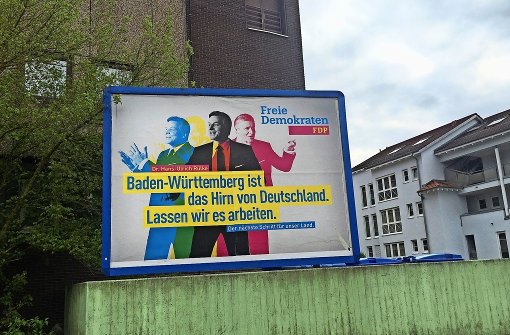 Das Wahlplakat in der Mirander Straße in Korntal Foto: privat
