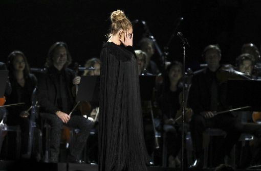 Die fünffache Grammy-Gewinnerin Adele war mit ihrer Darbietung unzufrieden. Foto: Invision