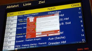 Unter anderem wurde die Deutsche Bahn Opfer der jüngsten Cyber-Attacken. Foto: dpa