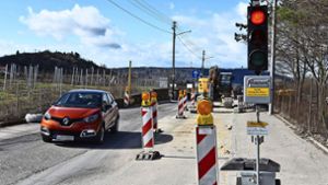 Die Fahrbahn der Württembergstraße wird im April  erneuert. Dazu wird die Fahrbahn nur halbseitig gesperrt. Foto: Mathias Kuhn