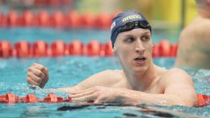 Lukas Märtens schwamm über 400 Meter Freistil knapp am Weltrekord vorbei. Foto: Michael Kappeler/dpa