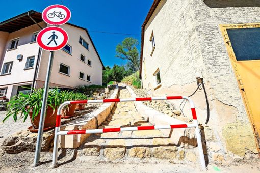„Die Rinne ist kein Rad- oder Wanderweg“, macht der Bürgermeister deutlich. Deshalbb wurde er auch gesperrt.   Foto: KS-Images.de