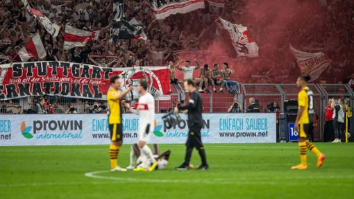 8000 VfB-Fans waren in Dortmund vor Ort. Foto: IMAGO/Buriakov