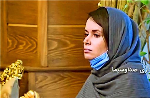 Irans  Staatsfernsehen zeigt die freigelassene Kylie Moore-Gilbert. Foto: AFP/IRIB