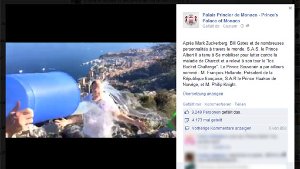 Vor der malerischen Kulisse des Mittelmeers absolviert Fürst Albert von Monaco seine Ice Bucket Challenge. Foto: facebook.com/palaismonaco