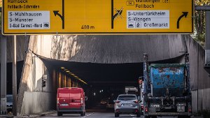 Die Einfahrt zum Schwanenplatztunnel im Stuttgarter Osten: Hier ist eine gründliche Betonsanierung fällig, sagt die Tiefbauverwaltung der Stadt. Foto: Lichtgut/Max Kovalenko