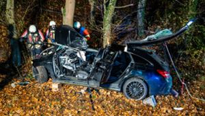 Schwerer Unfall auf der K1690 im Kreis Ludwigsburg. Foto: 7aktuell.de/Nils Reeh/7aktuell.de | Nils Reeh
