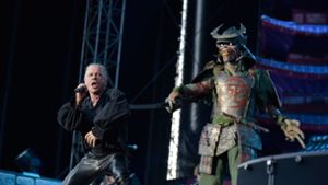 Iron Maiden auf dem Wasen: Eddie fordert Bruce Dickinson. Foto: Lichtgut/Max Kovalenko