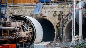 Im April 2016 stand der Tunnelbohrer vor dem Start für die zweite Röhre des Fildertunnels. Foto: Lichtgut/Achim Zweygarth
