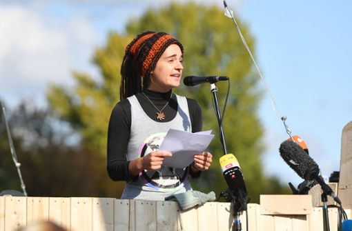 Carola Rackete ist nach ihrer Zeit als Seenotretterin nun Klimaaktivistin. Foto: epd/Christian Ditsch