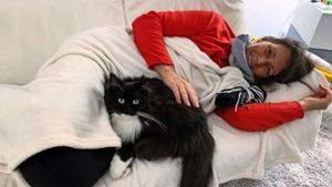 Ihre beiden Katzen – hier ist Sally zu sehen – haben Claudia Dose-Kraft in der schweren Zeit beigestanden, sind ihr nicht mehr von der Seite gewichen. Foto: privat