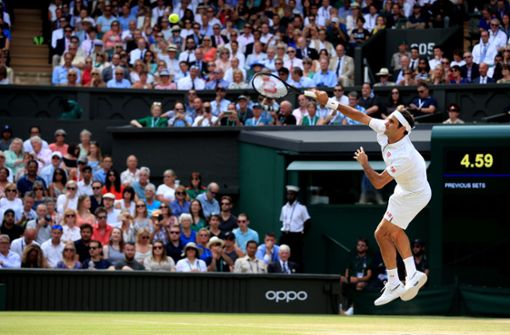Roger Federer gewann das ewige Duell gegen Rafa Nadal. Foto: Adam Davy/PA Wire/dpa