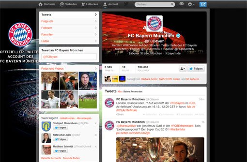 Nicht nur Triple-, sondern auch Twitter-Sieger: der FC Bayern München. Screenshot: SIR