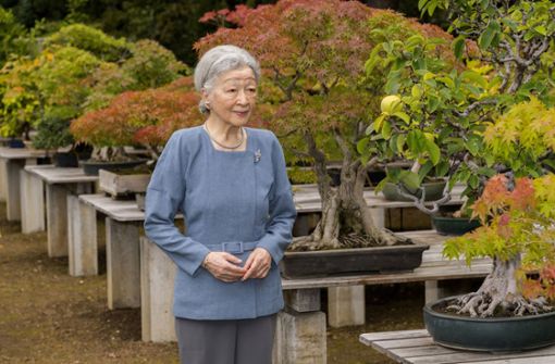 Kaiserin Michiko im Kaiserpalast von Tokio: Das Foto wurde vom Hof am 20. Oktober 2017 anlässlich ihres 83. Geburtstags veröffentlicht. Foto: AFP