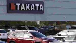 Zehn Tote in den USA: Im Zentrum des weltweiten Airbag-Skandals steht der japanische Zulieferer Takata, der auch Honda beliefert. Foto: AP