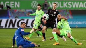 Ein Billard-Tor von Josip Brekalo sorgte in Wolfsburg für die Entscheidung. Foto: Pressefoto Baumann/Cathrin Müller