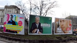 Mit Plakaten buhlen die Parteien während der letzen Wochen und Monate im Land um die Stimmen der Wähler. Foto: dpa