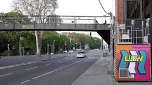 Die Messstelle am Neckartor: der Verkehr ist zurückgegangen, die Luftqualität hat sich verbessert. Foto: 7aktuell.de/Alexander Hald