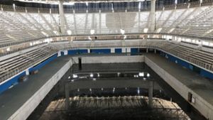 Am weitesten ist die Demontage der olympischen Schwimmarena, wo Michael Phelps seine Bilanz auf 23 olympische Goldmedaillen hochschraubte. Das Becken wurde ausgebaut und in einem neuen Leistungszentrum in der Amazonas-Metropole Manaus eingebaut. Foto: dpa