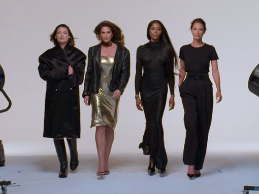 Linda Evangelista, Cindy Crawford, Naomi Campbell und Christy Turlington (v.l.n.r.) sind die Protagonistinnen in der Apple-TV+-Serie The Super Models. Foto: Apple