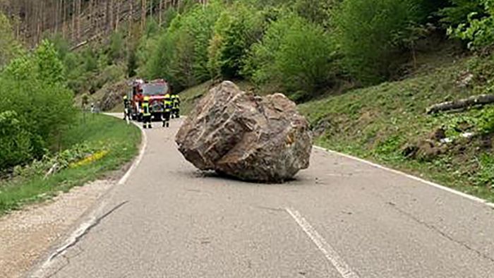 Nach Felssturz im Schwarzwald droht weitere Gefahr