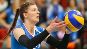 Grantiert eine hohe Qualität in der Offensive: Renáta Sándor bleibt Außenangreiferin bei Volleyball-Bundesligist Allianz MTV Stuttgart. Foto: Baumann