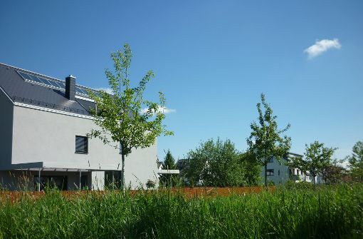 Im Neubaugebiet Schießhausäcker in Stuttgart-Plieningen  sind noch vier Grundstücke unbebaut. Foto: Sägesser