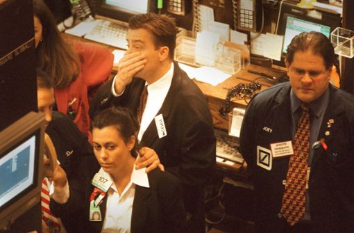 Nach Wiedereröffnung der Wall Street am 17. September ging es an der New Yorker Börse steil bergab. Foto: ddp / Polaris