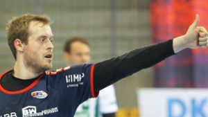 Daumen nach oben: Die SG BBM Bietigheim und ihr Kapitän Patrick Rentschler haben wieder realistische Chancen auf den Klassenverbleib in der Handball-Bundesliga. Foto: Baumann